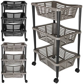 Korivaunu 3 korilla - Laatikot ja korit - 8719202838213 - 1