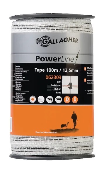 Aitanauha Gallagher PowerLine 12,5 mm 100 m - Aitanauhat ja -langat - 9414701062303 - 1
