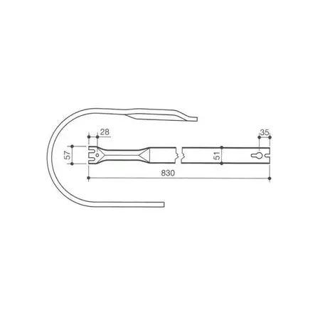 Noukinkaari, 830 x 57 mm, sopii John Deere - Paalaimet - 5700036806823 - 2