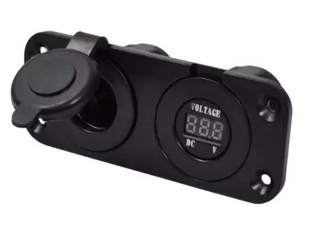 Tupakansytytinpistoke + volttim. 9-28V - Autosähkötarvikkeet - 6438152082843 - 2