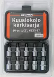 Kuusiokolokärkisarja 1/2" 10-os. - Ruuvimeisselit ja -sarjat - 6430032153063 - 1