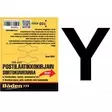 Tarrakirjain Y 100 mm - Postilaatikot ja numerot - 6438152088623 - 1
