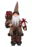 Joulupukki 43 cm ruskea - Joulukoristeet - 6410416570563 - 2