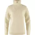 Fjällräven Övik Half Zip Knit W Chalk White - Retkeilyasusteet - 7323450937003 - 1