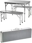 Piknik-setti pöytä ja penkit harmaa - Caravan-tuotteet - 8721037375733 - 1
