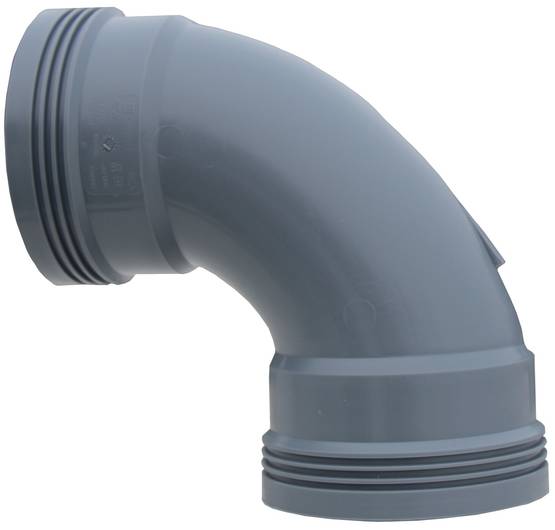 Muhvikulma 110 mm 88,5° pyöristetty harmaa - Viemäröinti ja vesilukot - 5708525322373 - 1