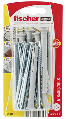 Fischer naulatulppa N8x80 ZK - Ruuvit ja naulat - 8590369843353 - 1