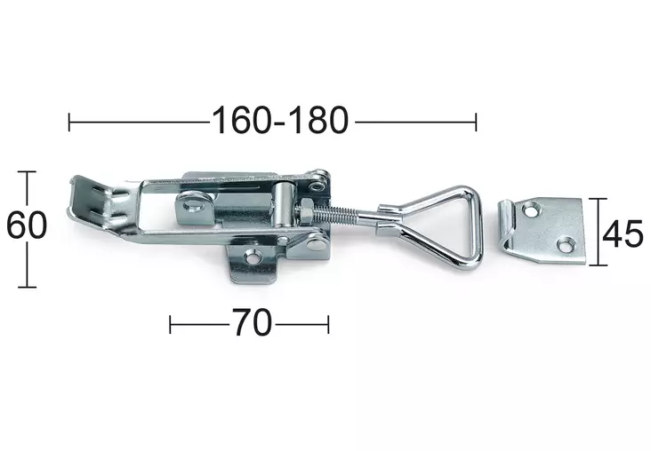 Habo laatikonsalpa 107 - Riippulukot, salvat, haat - 7317900053443 - 1