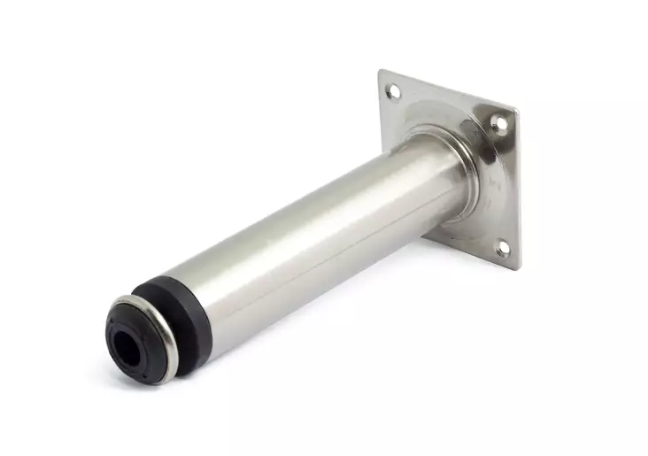 Habo putkijalka 511 valkoinen ja mattanikkeli - Kalustepyörät, putkijalat - 7317900200373 - 1