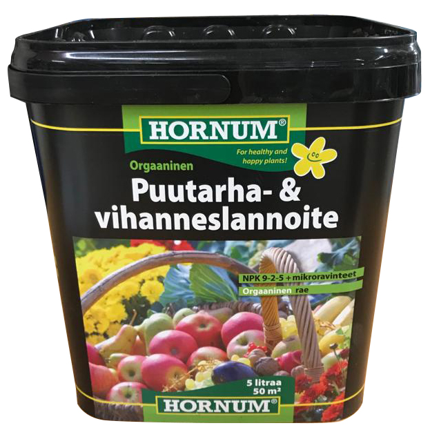 Hornum Puutarha- ja vihanneslannoite 5 litraa - Mullat ja lannoitteet - 5708787400253 - 2