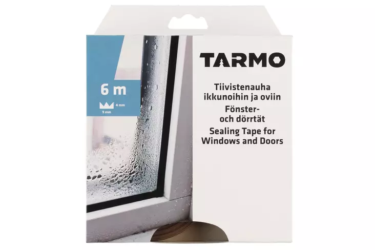 Ikkunatiiviste E-profiili ruskea 6m - Teipit - 6410412062543 - 2
