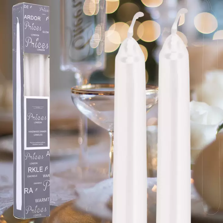 Illalliskynttilä 25 cm 2 kpl/pkt - Kynttilät - 8719202363043 - 1