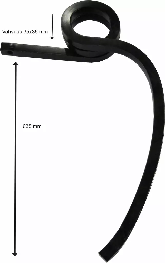 Kultivaattorin piikki 35 x 35 x 635 mm vasen - Maanmuokkaustarvikkeet - 8716106168743 - 1