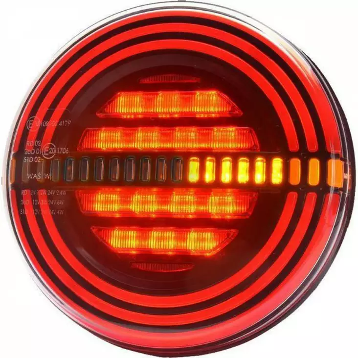 Led-takavalo pyöreä (integroitu vastus) - Huomiovalot ja majakat - 8719493017083 - 1