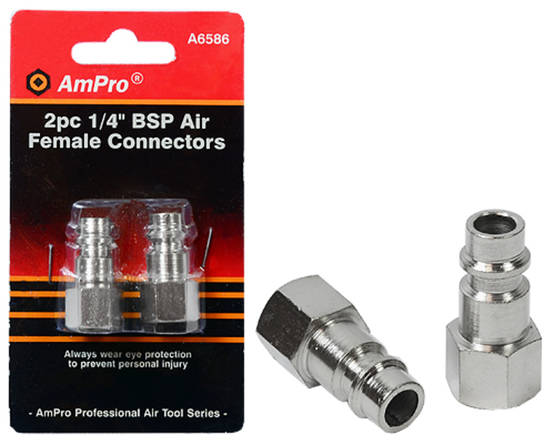 Liitin 1/4" sisäkierteellä 2 kpl - Paineilmaliittimet - 795609065863 - 1