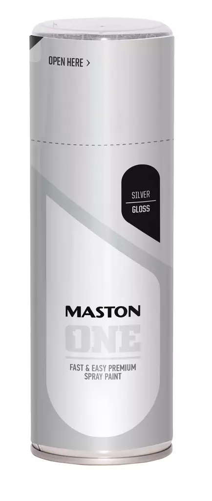 Maston spraymaali ONE 400ml hopea - Spraymaalit - 6412490045883 - 1