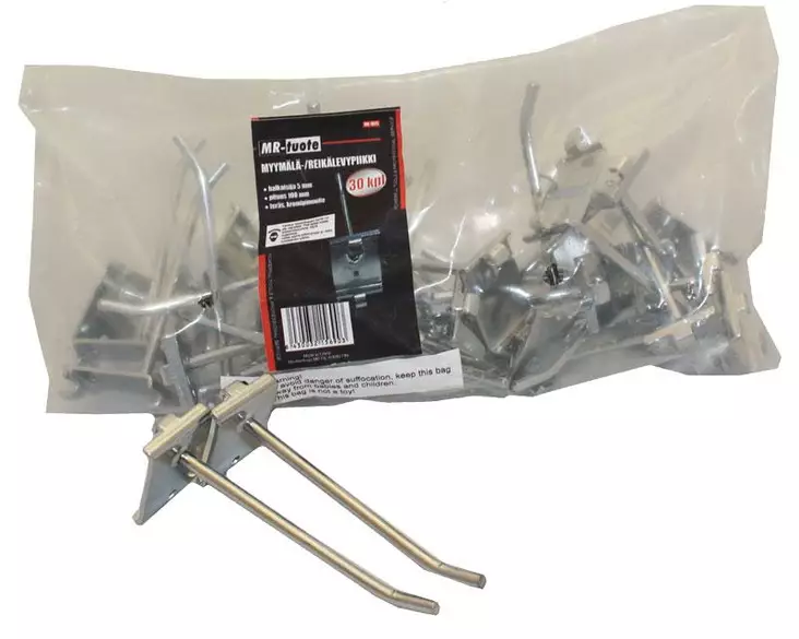 Myymälä-/reikälevypiikki 5x100mm 30 kpl - Hyllytarvikkeet - 6430032156903 - 1