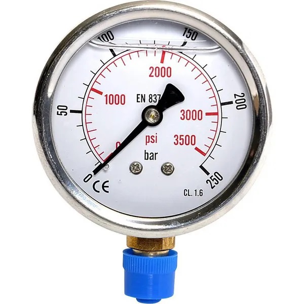Painemittari 1/4" 0-250 bar, rst - Painemittarit - 5700035556873 - 1