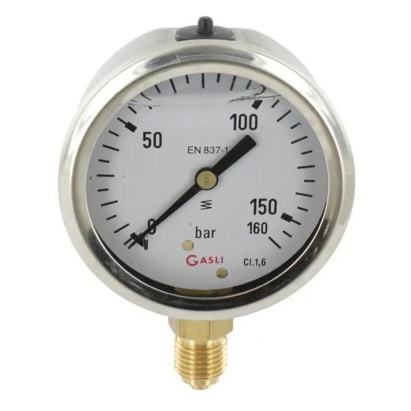 Painemittari Ø63 mm 0-160 bar ¼", pohjakiinnitys - Painemittarit - 8719593255323 - 1