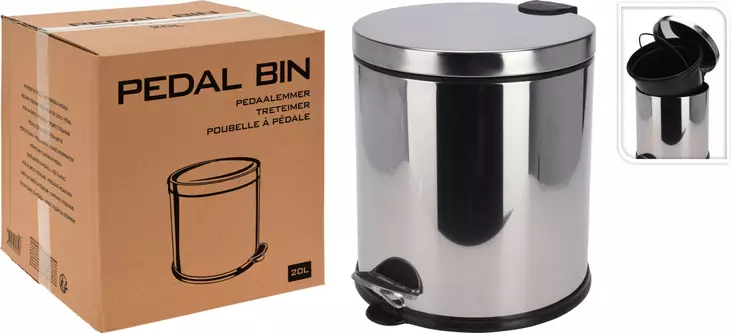 Poljinroskis teräs 20 litraa - Roskien käsittely - 8720573307123 - 1