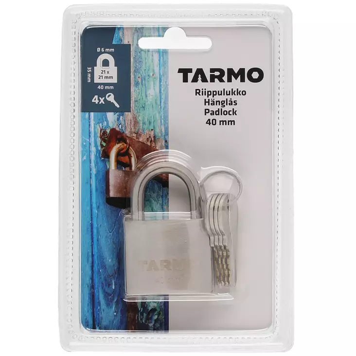 Riippulukko rst 40 mm - Riippulukot, salvat, haat - 6410413170223 - 1