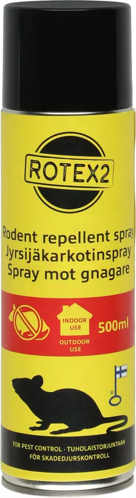 Rotex 2 Jyrsijäkarkotespray 500 ml - Jyrsijöiden torjunta - 6410416317953 - 1