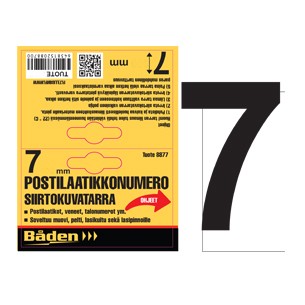 Tarranumero 7 50 mm - Postilaatikot ja numerot - 6438152088913 - 1