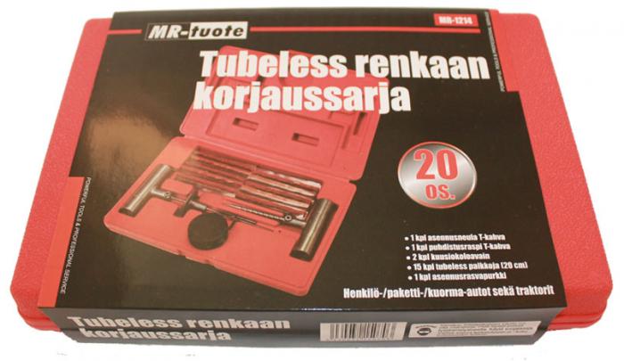 Tubeless renkaan korjaussarja - Autotarvikkeet - 6430032150703 - 1