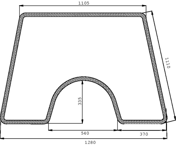 Tuulilasi, ylempi (Valtra 31515400) - Ohjaamon lasit - 3660980032933 - 1