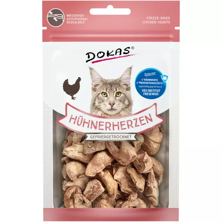 Dokas kissalle pakastekuivattu kanansydän 15g - Koiranruoka - 4251276204203 - 1