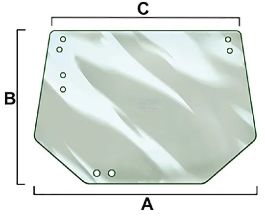 Takalasi, ylempi (JD L57284) - Ohjaamon lasit - 5035776897573 - 1