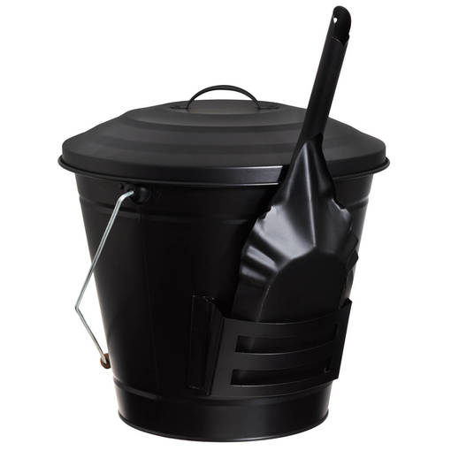 Tuhkaämpäri lapiolla 14 litraa - Tulisijatarvikkeet - 6410413215603 - 1