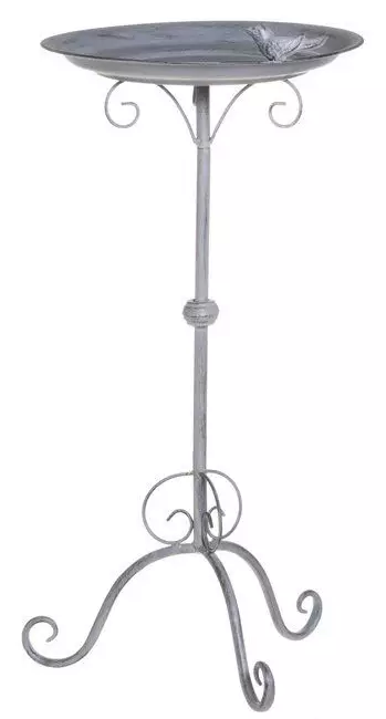 Lintukylpy jalallinen 64 cm antiikinharmaa - Linnunkylpyastiat - 6410416358673 - 1