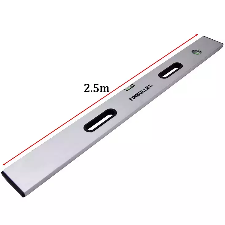 Finbullet Alumiinilinjari 2.5 m kahvoilla - Mittaus ja merkkaus - 6430017706253 - 1