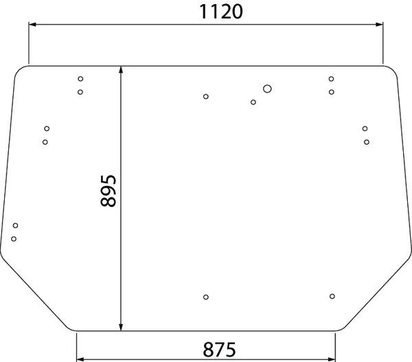 Takalasi, ylempi (Valtra 31553300 / 368412000) - Ohjaamon lasit - 8716106304233 - 1