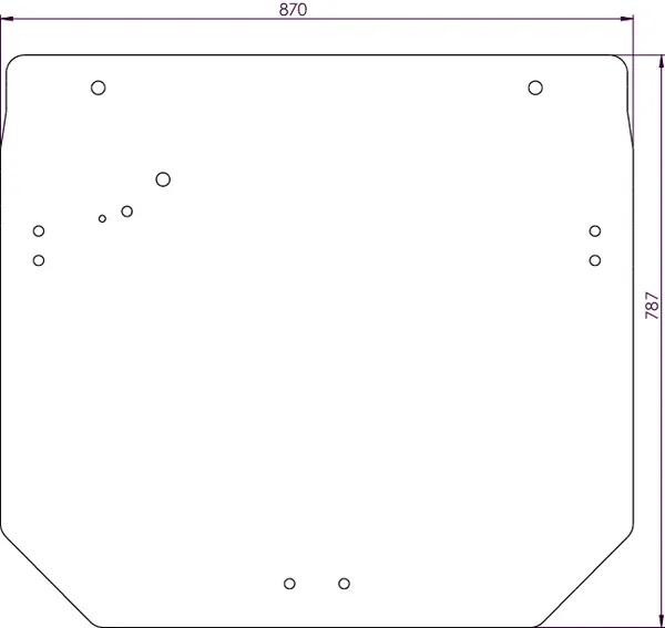 Takalasi, ylempi (JD R261272) - Ohjaamon lasit - 8719607109253 - 1