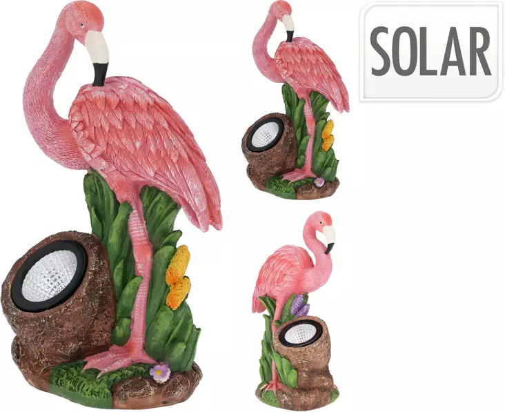 Flamingo solar-valolla - Puutarhapatsaat, koristeet - 8721037379403 - 1