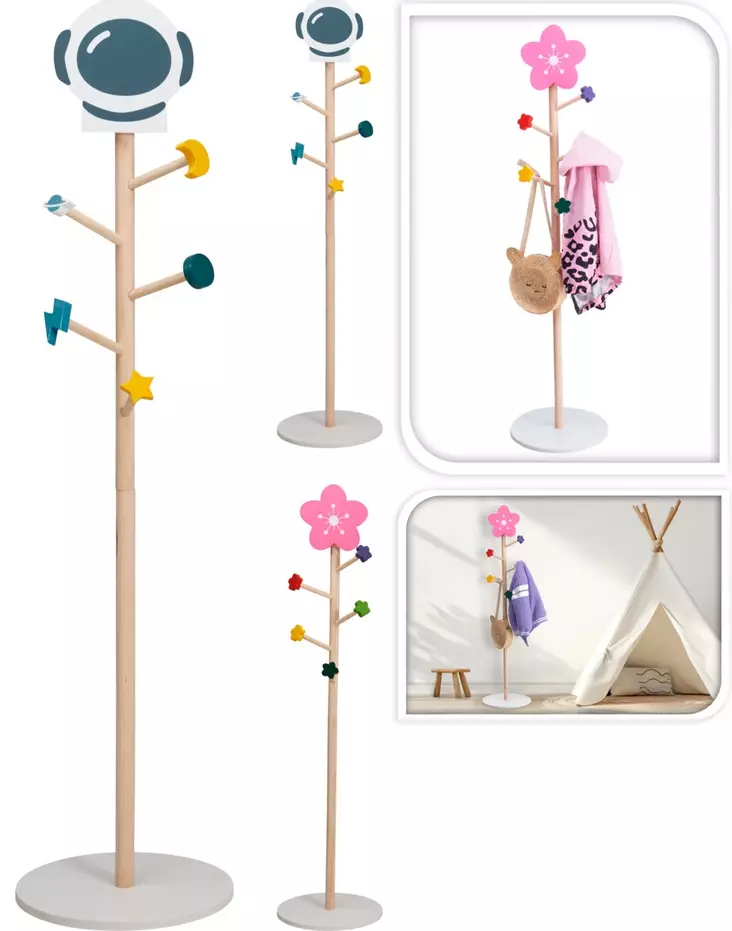 Lasten lattianaulakko 135 cm - Seinäkoukut, naulakot - 8721037791663 - 1