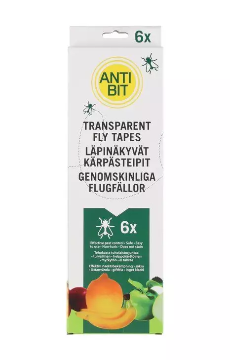 Antibit Kärpästeippi ikkunaan 6 kpl - Kärpästen torjunta - 6410411946523 - 1