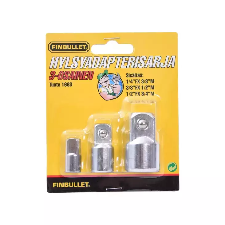 Finbullet Hylsyadapterit 3-os - Muut käsityökalut - 6438152016633 - 1