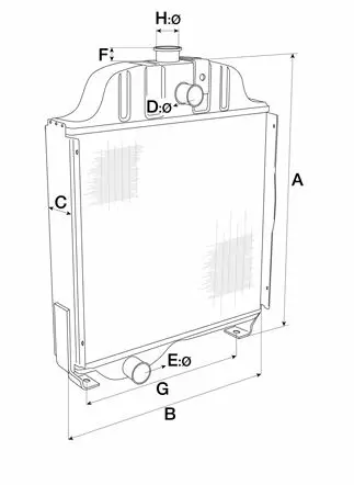 Jäähdytin sopii Valmet 502 - Jäähdytys - svm000008623 - 1