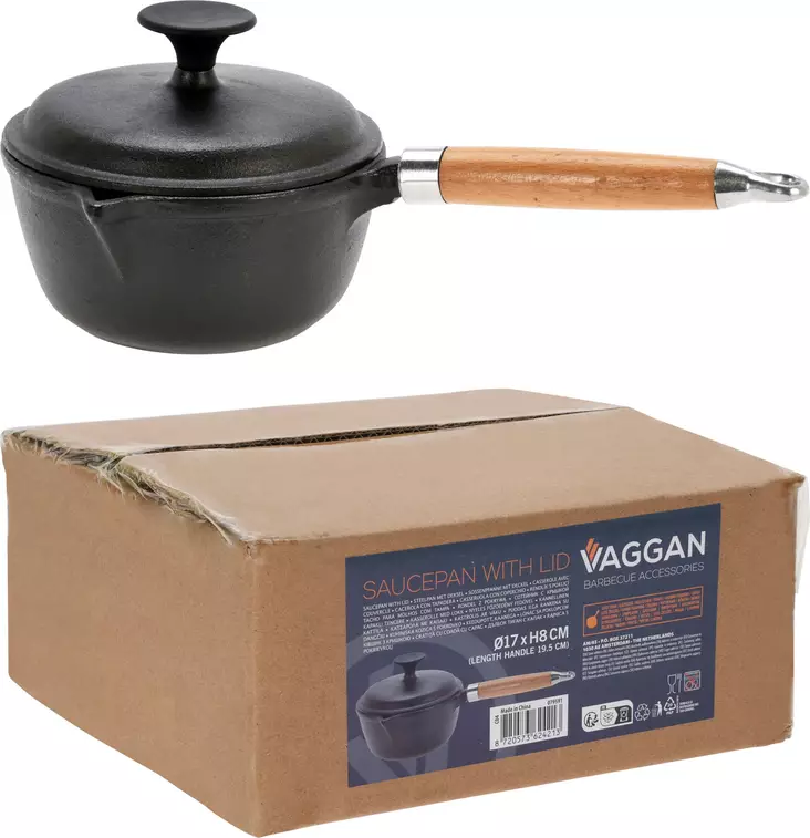 Kastikepannu kannella valurautaa - Grillaustarvikkeet - 8720573624213 - 1