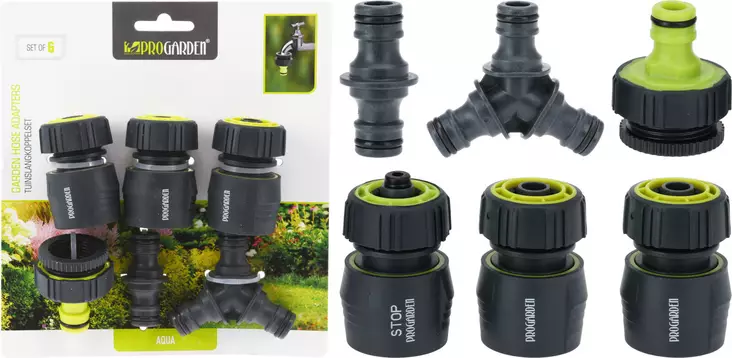 Letkuliitinsetti 6-os. - Letkuliittimet - 8721037336123 - 1