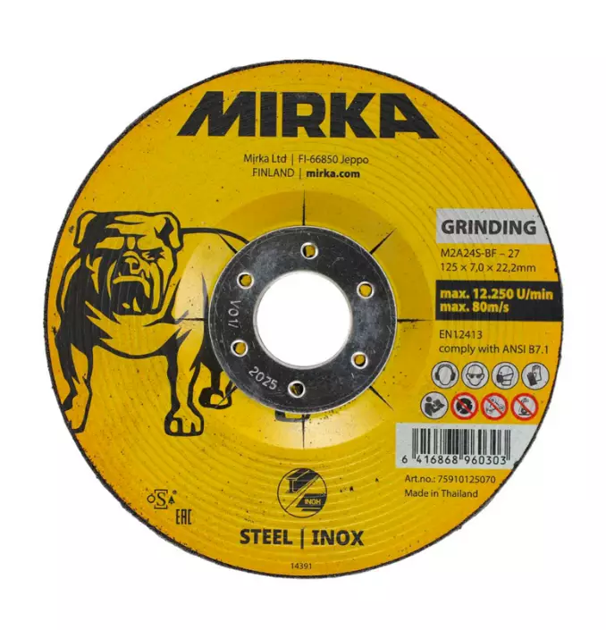 Mirka Napalaikka Inox 125x7,0x22,2mm - Katkaisulaikat - 6416868960303 - 1