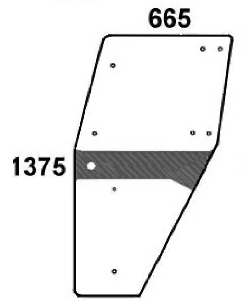 Ovilasi, vasen (DF 04358529) - Ohjaamon lasit - 8719774669413 - 1