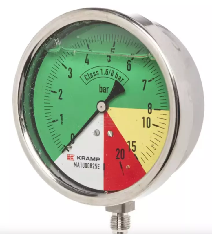 Painemittari Ø 100 mm 0-8-15-25 1/4" BSP - Ruiskun varaosat - 8719774731943 - 1