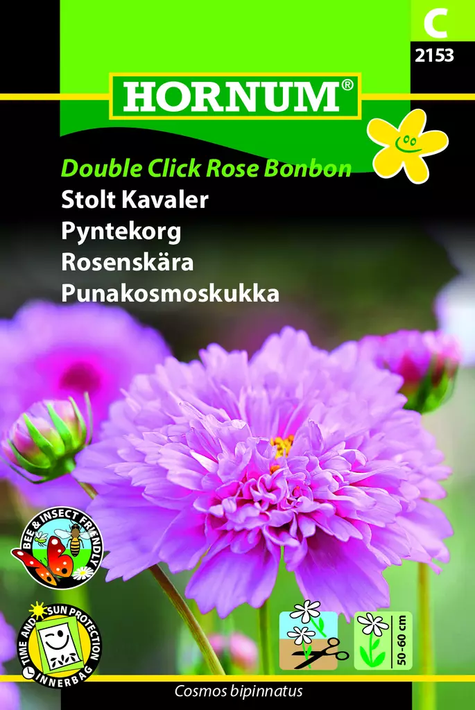 Punakosmoskukka ´Double Click Rose Bonbon´ - Siemenet ja siemenperunat - 5708787021533 - 1