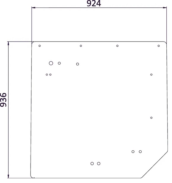Takalasi, ylempi (Claas 7700072361) - Ohjaamon lasit - 8716106434473 - 1