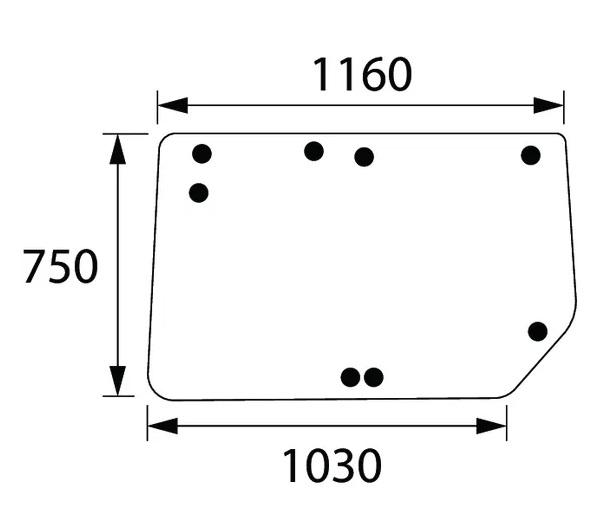 Takalasi, ylempi (JD RT6005021388) - Ohjaamon lasit - 8719607021203 - 1
