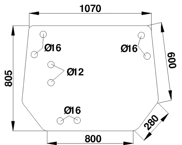 Takalasi, ylempi (JD L57284) - Ohjaamon lasit - 3660980006583 - 1